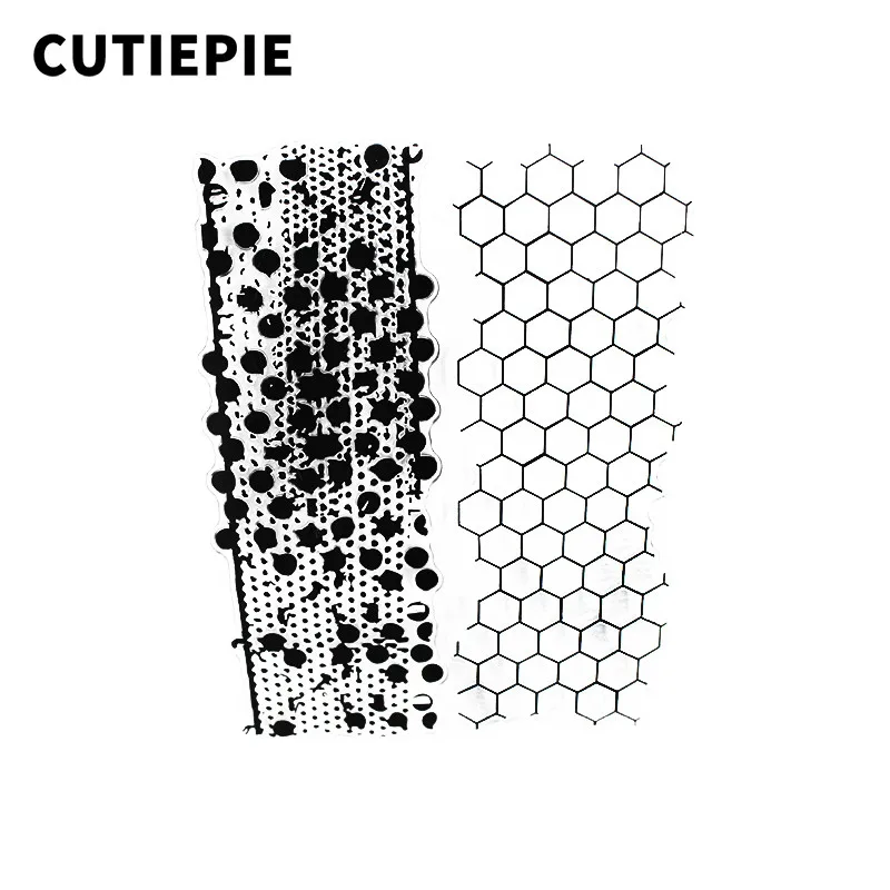 

Honeycomb Transparent Clear Stamps for Scrapbooking DIY Silicone Seals Card Making/Photo Album Embossing Folder Paper Decoration