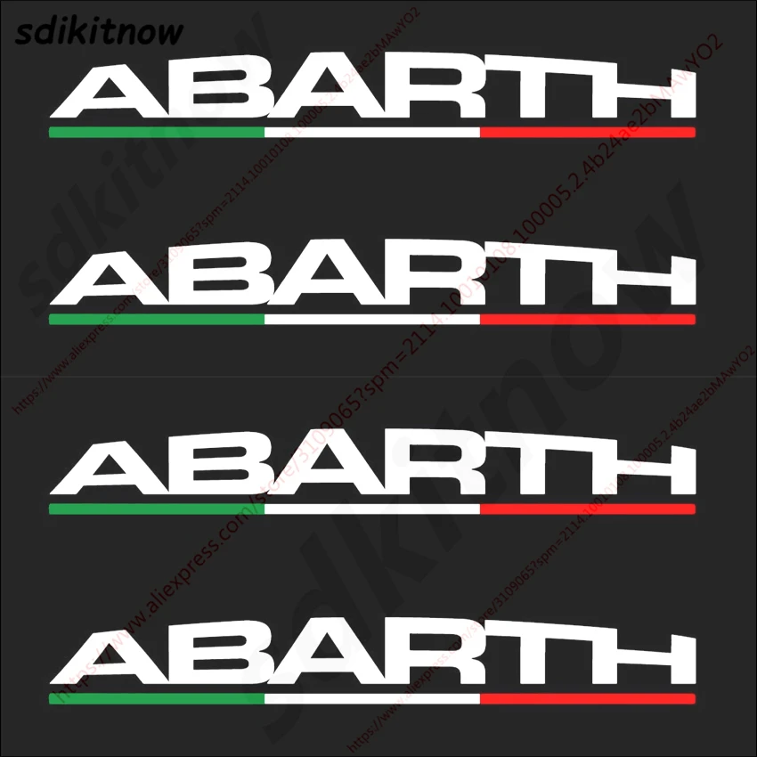 

Fashion Italy 4pcs Car Sports Stickers Body Doorhandle Decals Styling For Abarth fiat 500 grande punto bravo doblo panda ducat