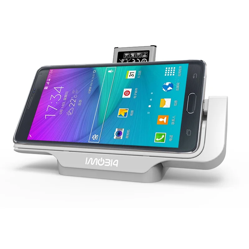 BrankBass Horizontal Dual Desktop Charging Cradle Battery Docking Station Charger Dock for Samsung Galaxy Note 4