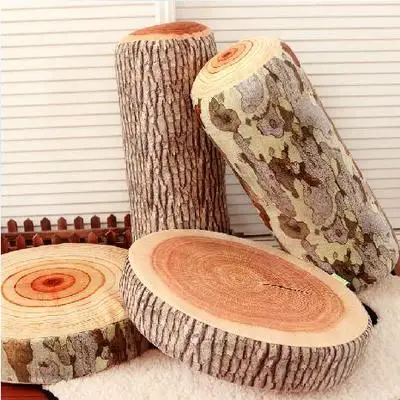 

Creative 3D Pillow Stump Coussin Round Chair Seat Cushion Kid Kussens Tree Growth Ring soft Sofa Throw Pillow 40x40x7cm B318