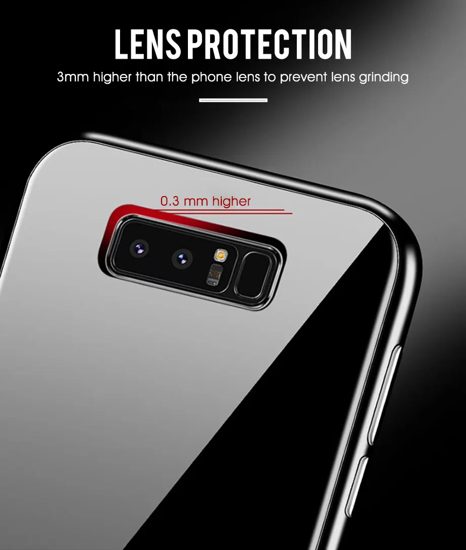 360 металлический магнитный чехол с полным покрытием для samsung Galaxy S9 S8 Plus S10 Plus S10 E Note 8 9 A50, чехол-накладка из закаленного стекла