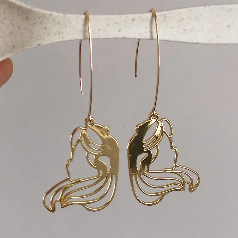 

Gold Silver Trendy Beauty Head Earrings Beauty Earring Boho Jewelry Women Party Gifts for Her