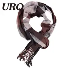 Brand New Mens Warm Soft Cashmere wool plaid TARTAN SCARF Checked Scarf Bordeaux A3A17536