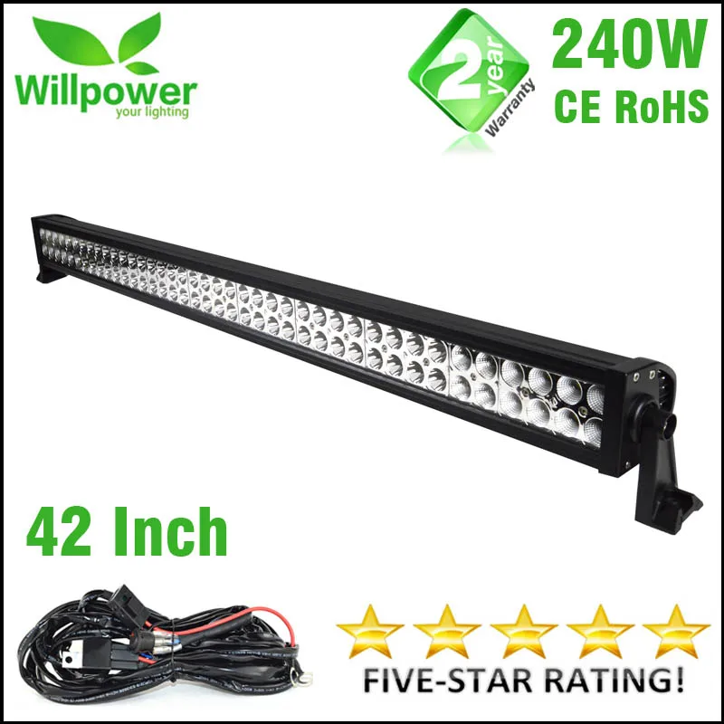 12 volt aluminum housing 42 inch 240W 4x4 work driving light car