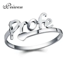 Fashion Stainless Steel Love Profe Cuff Rings For Women Men Fine Jewelry Birthday Gift Open Prof Ring Silver Color anillos mujer Fashion Stainless Steel Love Profe Cuff Rings For Women Men Fine Jewelry Birthday Gift Open Prof Ring Silver Color anillos mujer