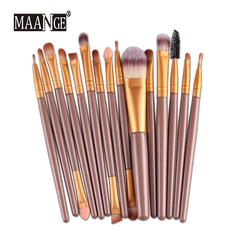 15Pcs Makeup Brush Professional Women Foundation Eyeshadow Eyeliner Lip Brand Make Up Cosmetic Pincel Maquiagem Eye Brushes Set