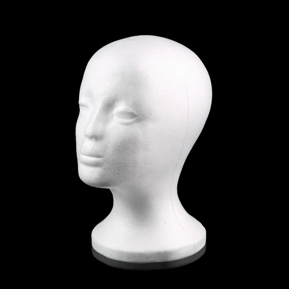 

1pcs Maniqui Model Female Styrofoam Mannequin Manikin Head Foam Wig Hair Glasses Display Drop Shipping