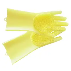 1 пара скруббер резиновые перчатки для чистки пыли мытья посуды Pet Care Уход за лошадьми Кук помощник изолированный Кухня помощник