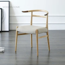 Популярный современный дизайн твердый деревянный Мягкий Обеденный Стул, модный дизайн удобный деревянный стул с подушкой, стул для отдыха 1 шт