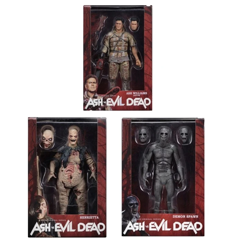 18 см NECA The Evil Dead Ash Vs Evil Dead Ash Вильямс элиго ПВХ фигурка Da Collezione модель игрушки Brinquedos regalo