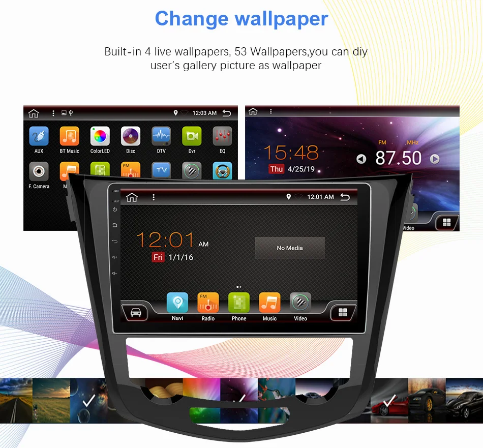 Excellent Eunavi Car GPS Radio Player Android 9.0 For Nissan X-Trail Qashqail 2014 -2017 With Octa Core 4GB+32GB Stereo Multimedia 21