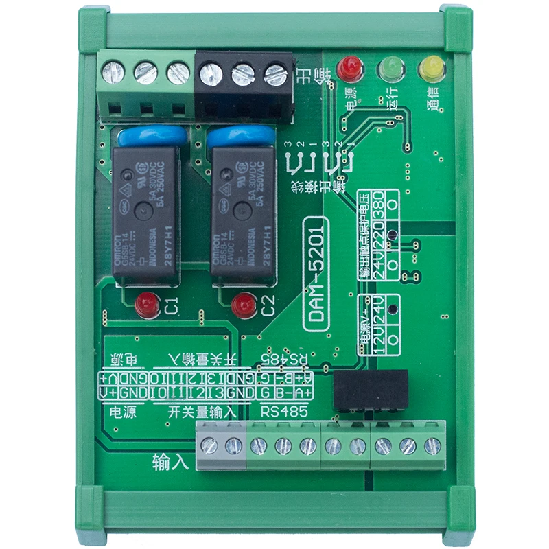 

DAM5201 Switch Input 4 + 2 OMRON Relay RS485Modbus Communication Frequency Count