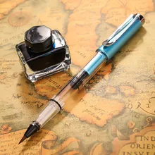 1 шт. синий металлический каллиграфия пера мягкие волосы кисть акварель авторучка Живопись Рисунок инструмент школьные принадлежности канцелярские