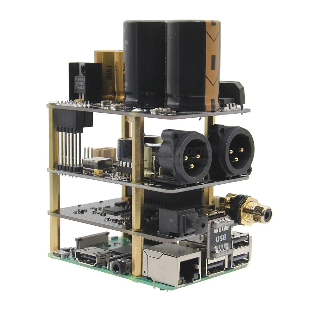 Raspberry Pi X20 XLR Hifi Audio Kit (Φ ES9028Q2M Board + электронная плата питания)|raspberry pi|kit piraspberry pi hifi |