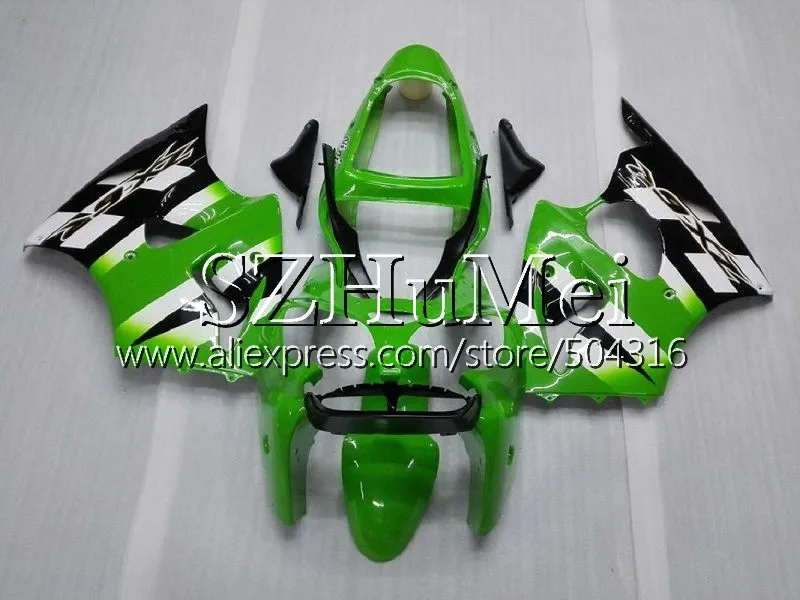 Комбинезоны для KAWASAKI NINJA ZX 6R 6 R ZX600 CC ZX636 цвета: зеленый, черный 12SH12 ZX6R 00 01 02 ZX 636 ZX-636 ZX-6R 2000 2001 2002 обтекатель - Цвет: No.  18