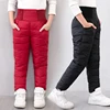 Pantalones de invierno informales para niña y niño, pantalones de esquí impermeables de algodón acolchado grueso, cintura elástica alta, pantalones para niños de 10 años ► Foto 1/5