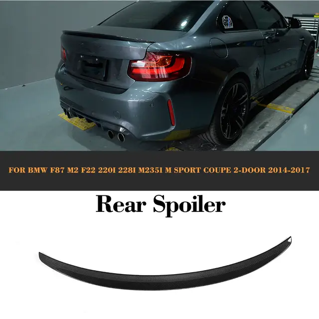 2 Series Carbon Fiber Rear Boot Lid Wing Spoiler For Bmw F22 F87
