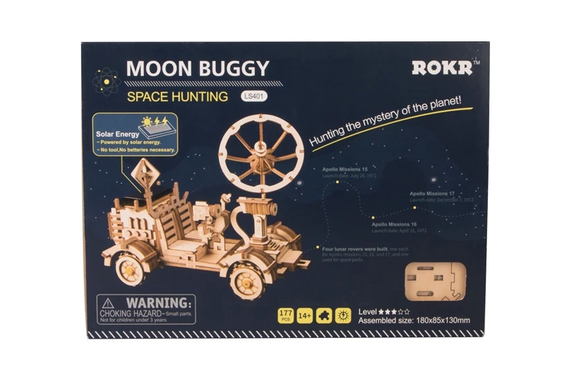 Robotime подвижная Луна Багги солнечной энергии игрушка 3D DIY лазерная резка