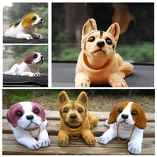 Приборная панель автомобиля кивая собачьи куклы авто качающаяся тире Игрушка Голова качающаяся голова собака автомобиль орнамент качающаяся голова собака украшение интерьера автомобиля