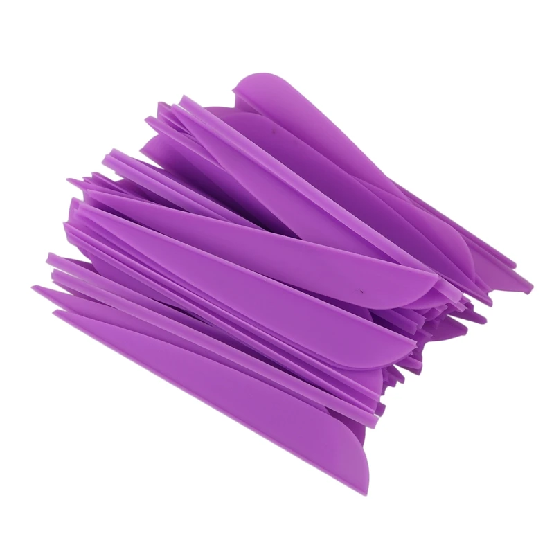 

Arrows Vanes 4 Inch Plastic Feather Fletching for DIY Archery Arrows 50 Pack(Purple) #8