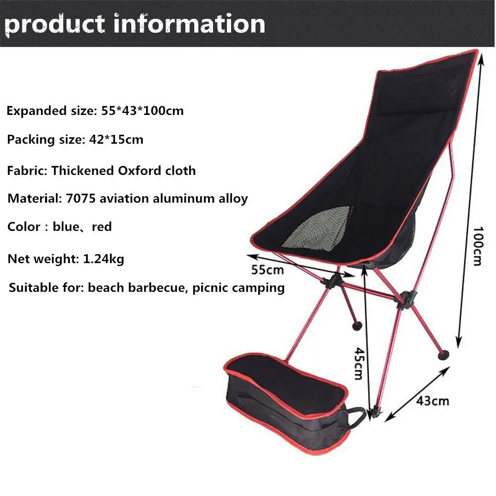 HobbyLane Portable Collapsible Moon Chair Fishing Camping BBQ Bench Folding Extended Hiking Chair Sketch Chair Ultra Light Hot