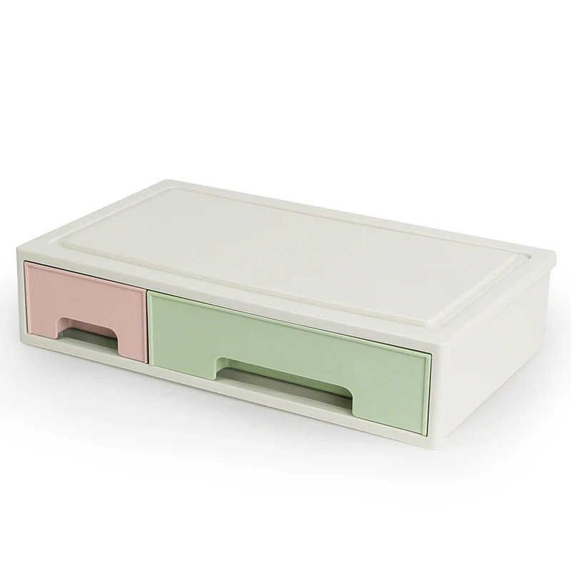Мини Макияж Организатор небольшой ящик для ремонтных работ Сделай Сам коробка для хранения рабочего разное чехол мелкие предметы шкатулка для косметики и украшений 1/2/3 решетки - Цвет: Pink Green