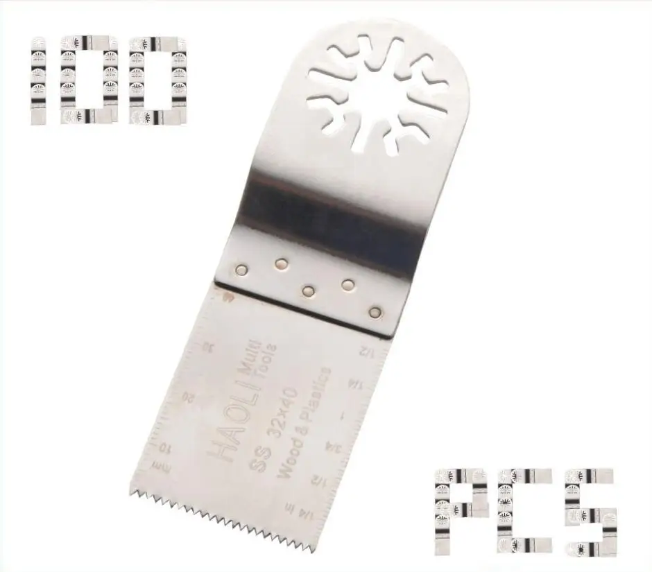 

100pc 32mm SS E-Cut Oscillating Tool Saw Bladefits for multifunction tools as Fein, Dremel,TCH etc