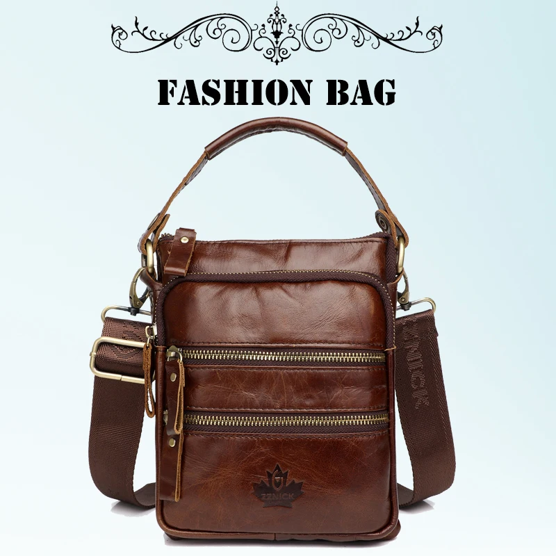 Men Genuine Leather Bag Messenger Bag Shoulder Bags For Men Luxury Handbag Crossbody Bags Vintage Flap Leather Handbag KSK