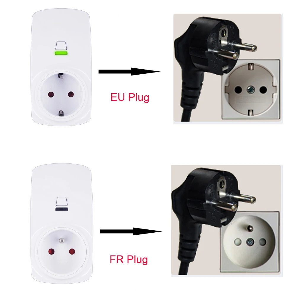 Tonbux AU/FR/EU штепсельная вилка Smart Wifi светодиодная подсветка Max250V Google Home принимается