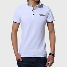 Men Solid Summer Polo Shirt High Quality White Gray Shirts Short Sleeve Classic Fashion Mens Designer