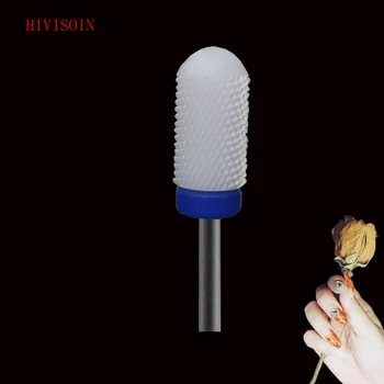 

White Ceramic Nail Drill Bit - Large Rounded Top Bit - M (0062.066)