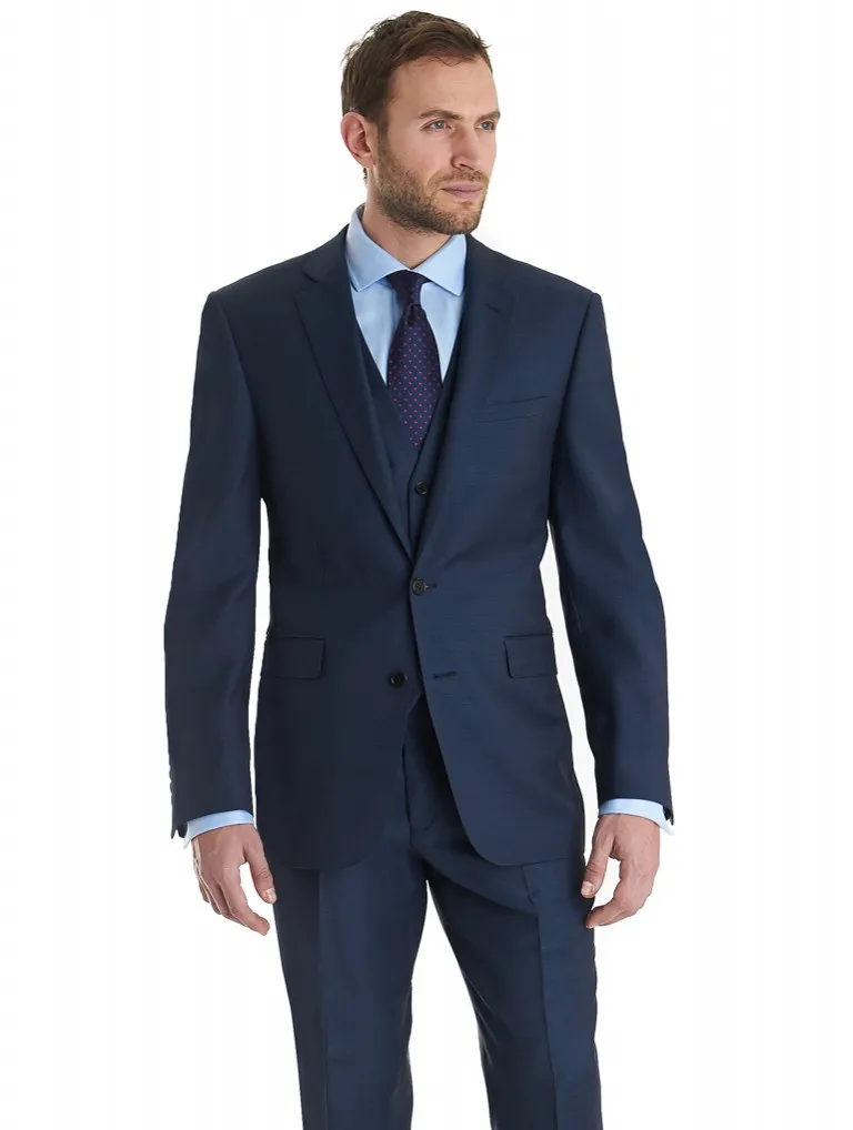 

Latest Coat Pants Designs Dark Blue Men Suits Wedding Formal Best Men Blazer Business Men Suits Prom 3 Piece Jacket+Pants+Vest