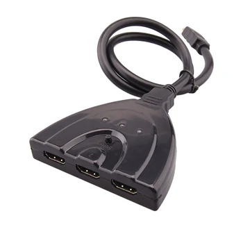 

Mini 3 Port HD Splitter Adapter Cable 1.4b 4K 1080P Switcher HD Switch 3 in 1 Out 3x1 Hub Box HDTV