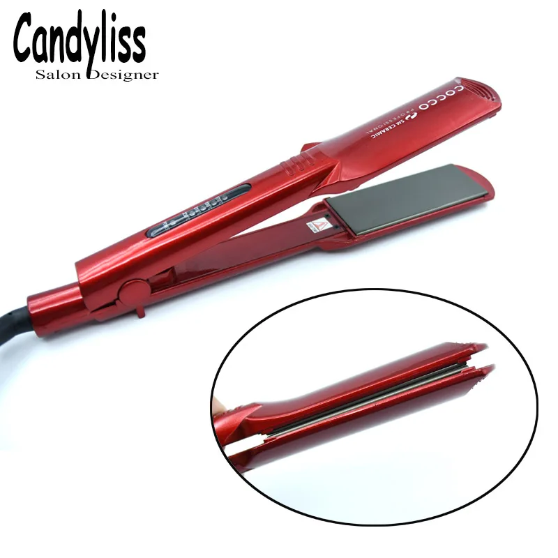 

High quality professional Nano Titanium Hair Straightener Flat iron Iron adjust temperature wet and dry Fast Heat Not hurt hair