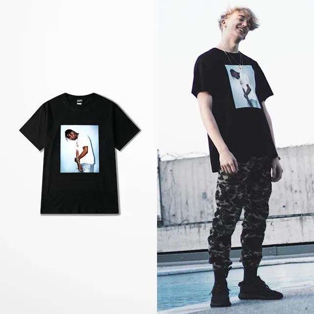 US $11.90 Rap Singer Travis Scoft Porint Tee Shirt Homme Skateboard Hip Hop High Street T Shirt Men West Coas