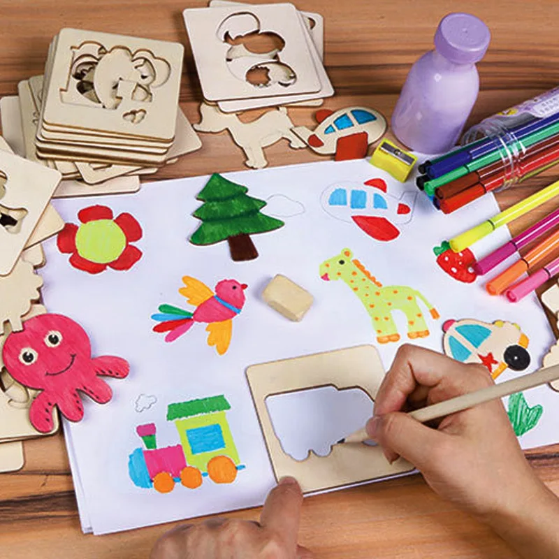 

Baby Wooden Toys Drawing Template Toys Coloring Board Children Creative Doodles Early Learning Education Toy For Boy Girl Gifts