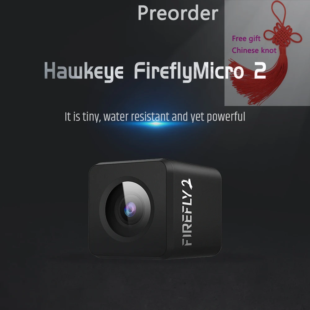 

Hawkeye Firefly Micro Cam 2 FPV Action Camera 160 Degree 2.5K HD Recording Built-in Battery Low Latency for FPV drone only 31g