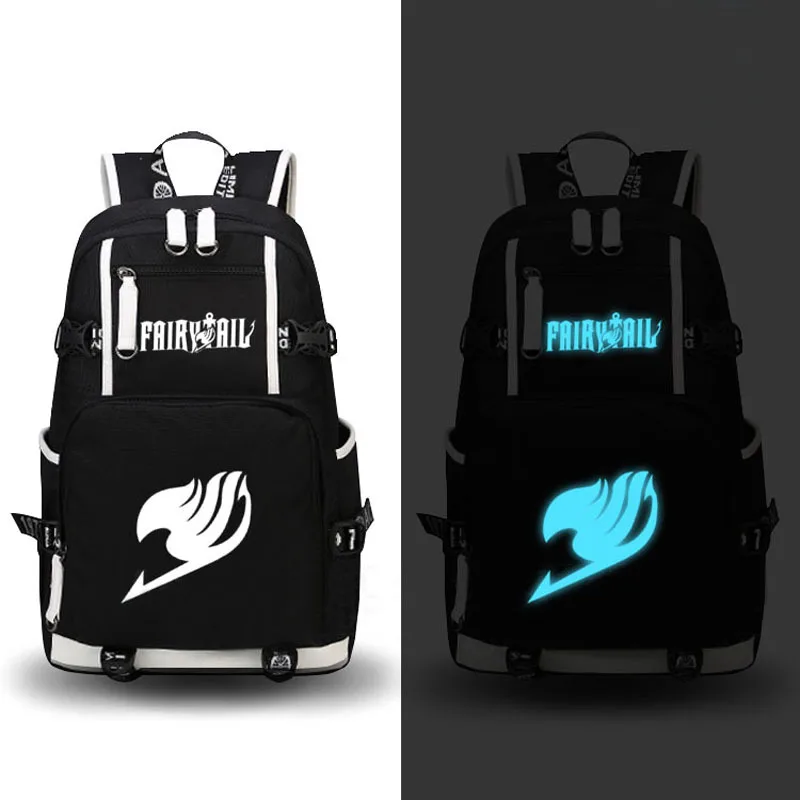 

Anime FAIRY TAIL Natsu Luminous Backpack School Bags Bookbag Satchel Rucksack Travel Laptop Bags Student Shoulder Bag Gift