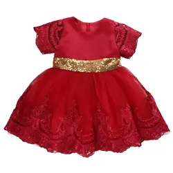 Модное платье для маленьких девочек вечерние платья-пачки принцессы с бантом на свадьбу детское платье для девочек, От 6 месяцев до 6 лет