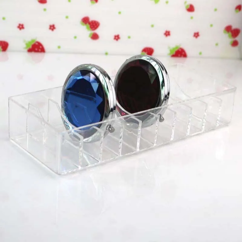 

10 grid Clear Acrylic Makeup Organizer Cosmetic Storage Box Powder Box Desktop Women Lipstick Holder Makeup Brushes Organizer