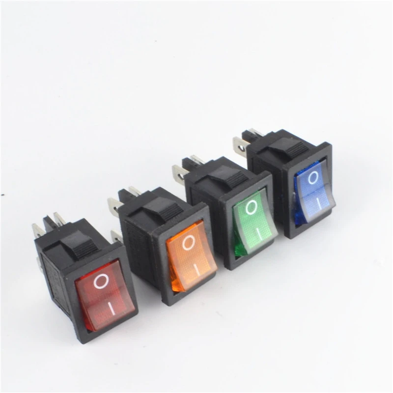 

5pcs/lot KCD1 4PIN 21*15mm With LED Light SPST ON/OFF Boat Rocker Switch 6A/250V 10A/125V Car Dash Dashboard Truck RV ATV Home