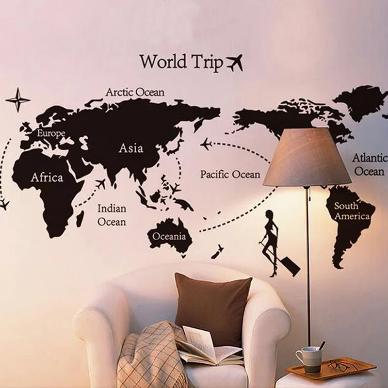 Buy HOT SELL World Trip wall stickers Travel map