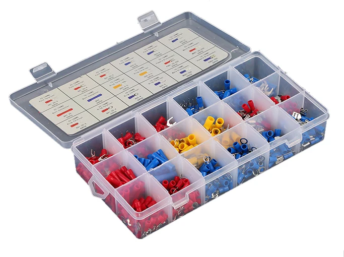 

525PCS cold pressure terminal combination set 18 box connection terminal combination