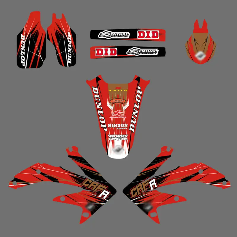 Набор стикеров H2CNC для Honda CRF450 CRF450R 2007 CRF 450 450R|sticker kit|team graphicsdecal kit |