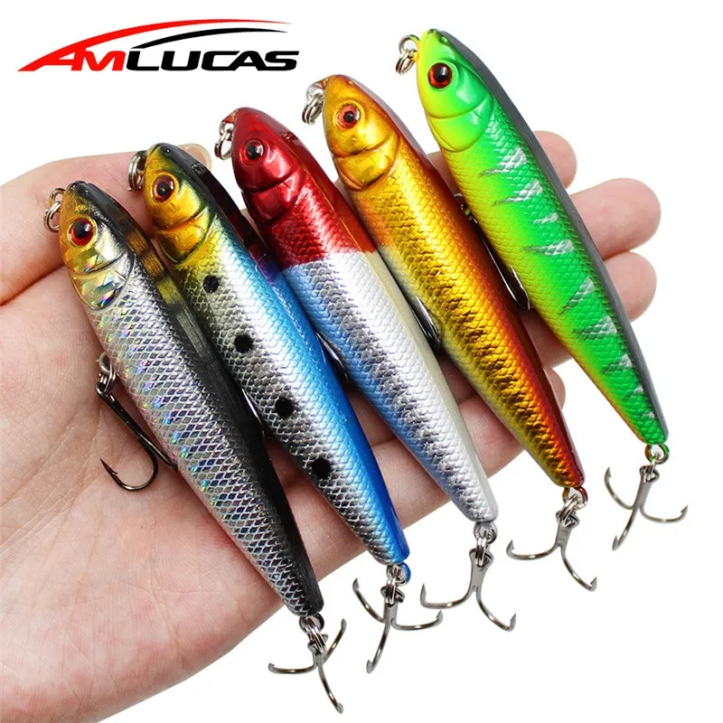 Amlucas Topwater приманка-Карандаш 80 мм 8 3g плавающая приманка для рыбалки удочки в море
