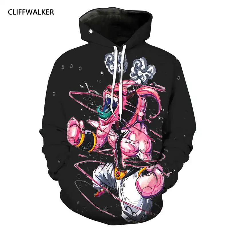 Dropshiping Comic Kid Buu 3D hoody Jumper Anime Dragon