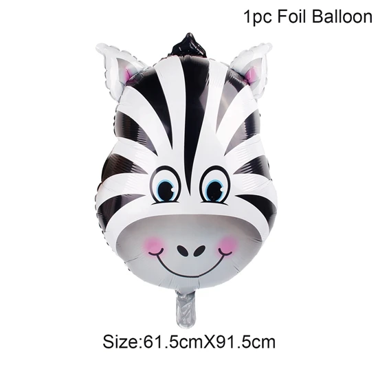 Huiran воздушные шарики в виде животных шары с днем рождения воздушные шары сафари вечерние джунгли вечерние Декор День рождения украшения Детские воздушные шары - Цвет: Zebra