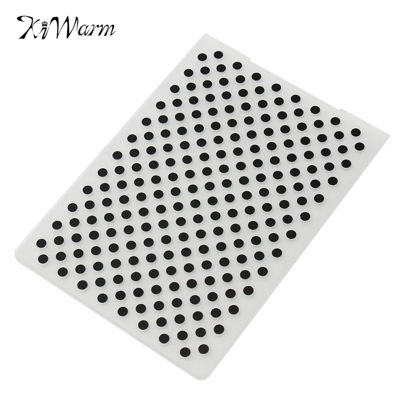 

KiWarm Excellent Dot Pattern Stamping Plastic Embossing Folder Template Scrapbooking Paper Card Craft DIY Stamp Decoration