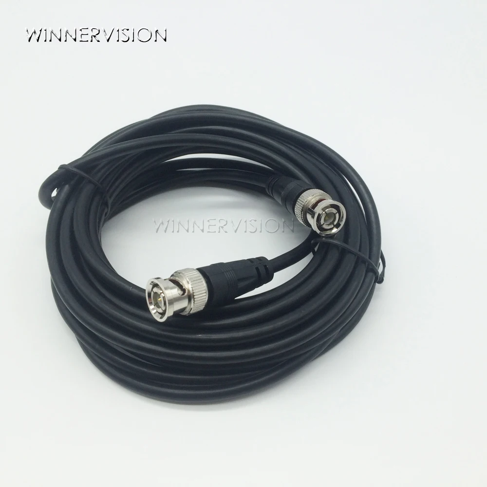 5 Meters RG58 CCTV Camera DVR BNC Male to BNC Male Video Coaxial Cable Extend Impedance RG58/ U-75 OHM 5m 16.4ft