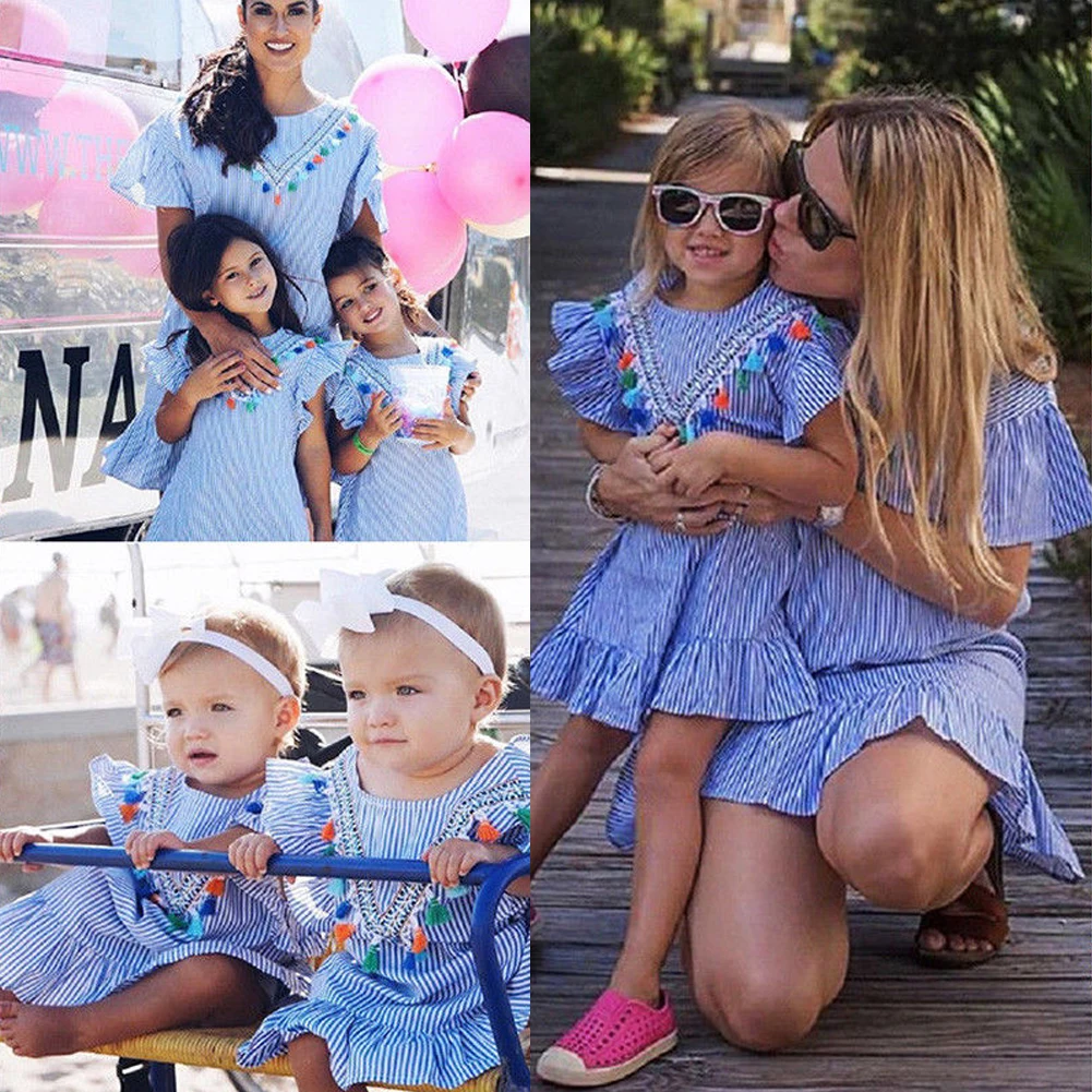 Платье с кисточками для девочек Хлопковое платье с рукавами-крылышками для маленьких девочек весенне-летние платья для девочек, Прямая поставка